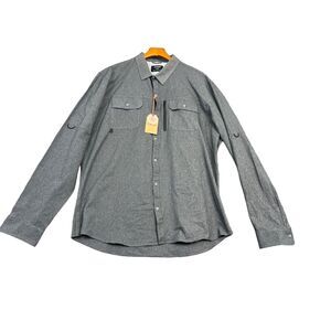 NWT CNQR Mens Button Up Shirt Long Sleeve Shirt Work Casual All Weather Shirt